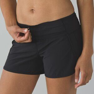 Lululemon Run Times Short *4-way Stretch 4" Black Size 4 1688